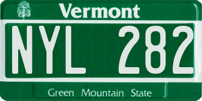 VT license plate NYL282