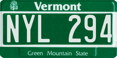 VT license plate NYL294