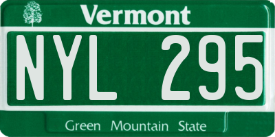 VT license plate NYL295