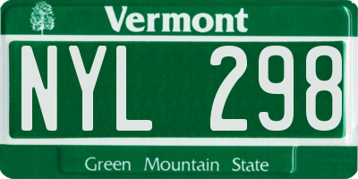 VT license plate NYL298