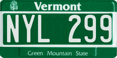 VT license plate NYL299