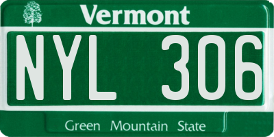 VT license plate NYL306