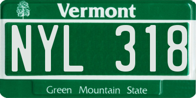 VT license plate NYL318