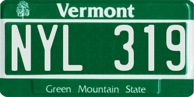 VT license plate NYL319