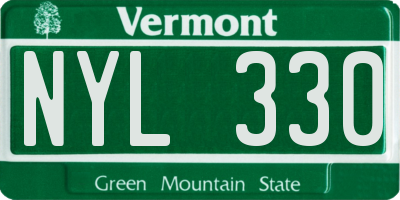 VT license plate NYL330