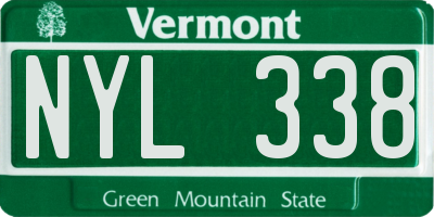 VT license plate NYL338