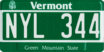 VT license plate NYL344