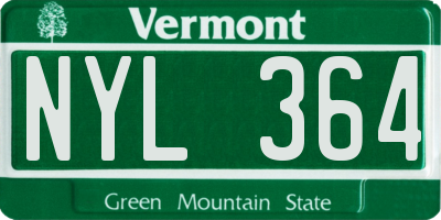 VT license plate NYL364