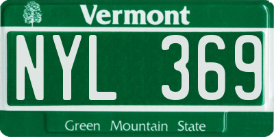 VT license plate NYL369
