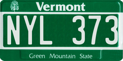 VT license plate NYL373