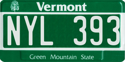 VT license plate NYL393