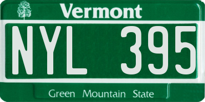 VT license plate NYL395