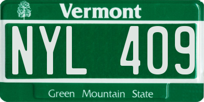 VT license plate NYL409