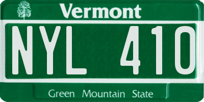 VT license plate NYL410
