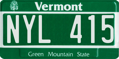 VT license plate NYL415