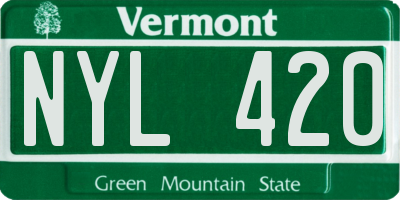 VT license plate NYL420