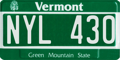 VT license plate NYL430