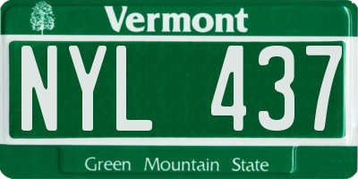 VT license plate NYL437