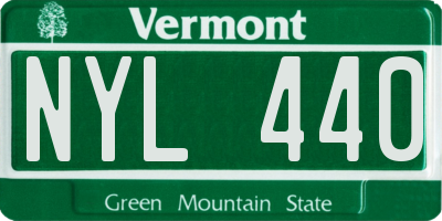 VT license plate NYL440