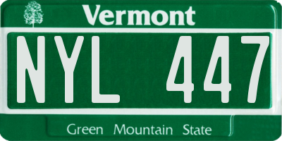 VT license plate NYL447