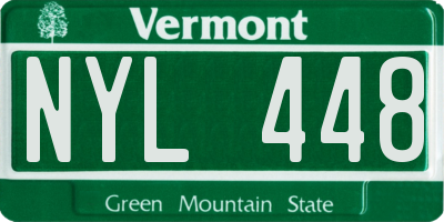 VT license plate NYL448