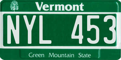 VT license plate NYL453