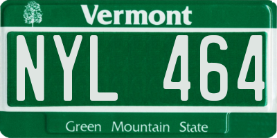 VT license plate NYL464