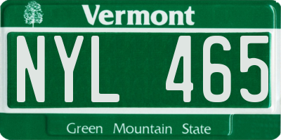 VT license plate NYL465