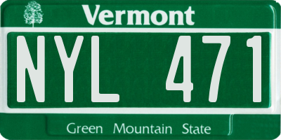 VT license plate NYL471