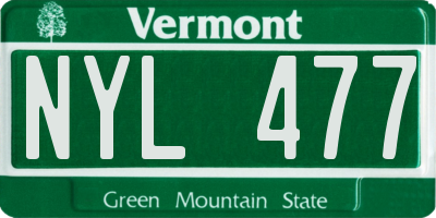VT license plate NYL477