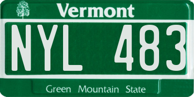 VT license plate NYL483