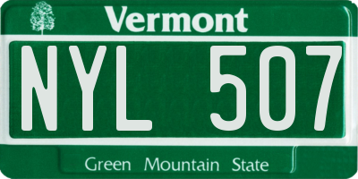 VT license plate NYL507