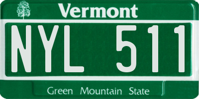 VT license plate NYL511