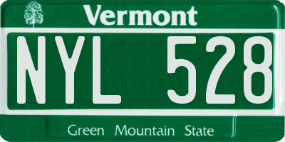 VT license plate NYL528