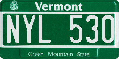 VT license plate NYL530