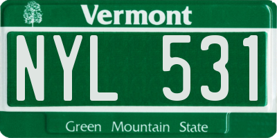 VT license plate NYL531
