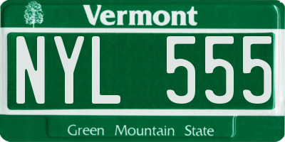 VT license plate NYL555