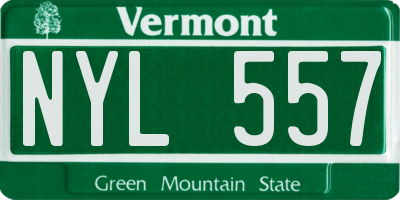 VT license plate NYL557