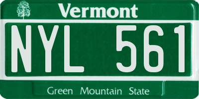 VT license plate NYL561
