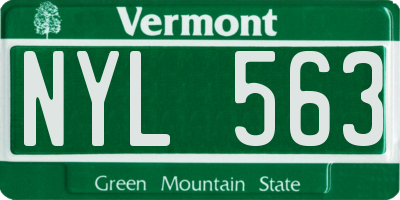VT license plate NYL563
