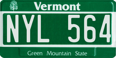 VT license plate NYL564