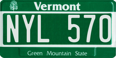 VT license plate NYL570