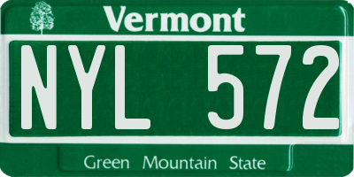 VT license plate NYL572
