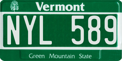 VT license plate NYL589