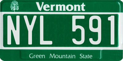 VT license plate NYL591