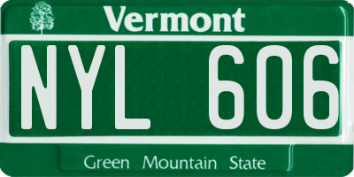 VT license plate NYL606