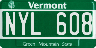 VT license plate NYL608