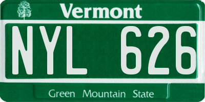 VT license plate NYL626