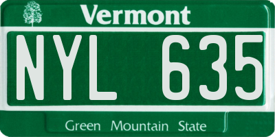 VT license plate NYL635