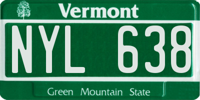 VT license plate NYL638